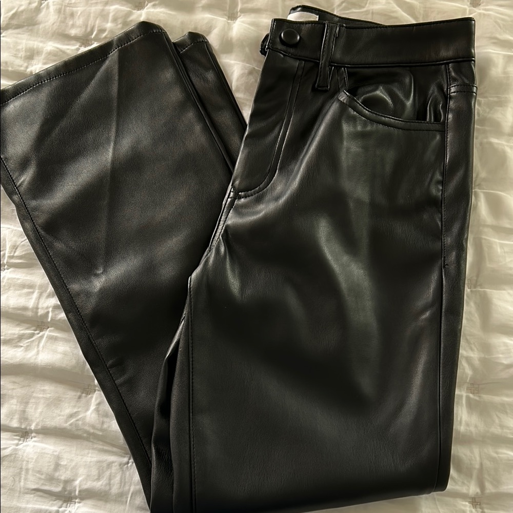 NWOT Dear John Jeanne Flare Vegan Leather pants